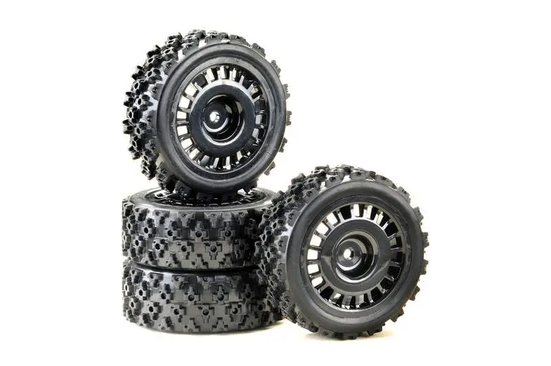 1:10 Wheel Set "Rally Block Design" black (4) – RC Wheels & Tyres
