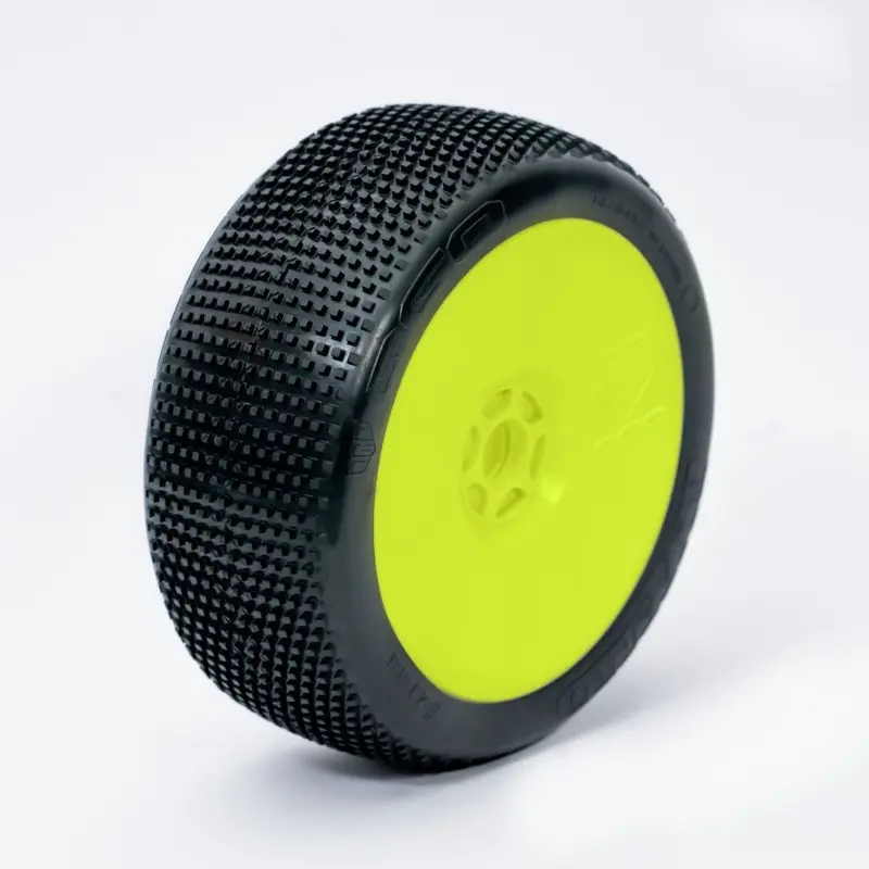 1:8 Buggy BLIZZARD MEDIUM pre-mounted yellow ""B1COMP"" (2) – RC Wheels & Tyres