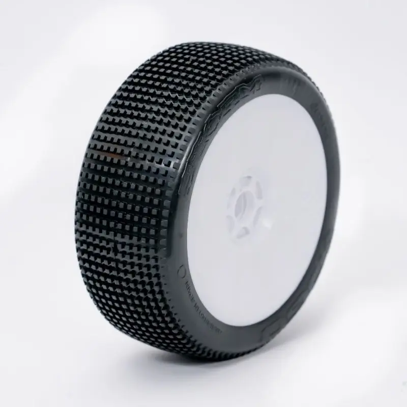 1:8 Buggy STORM SUPER SOFT "V2" pre-mounted white (2) – RC Wheels & Tyres