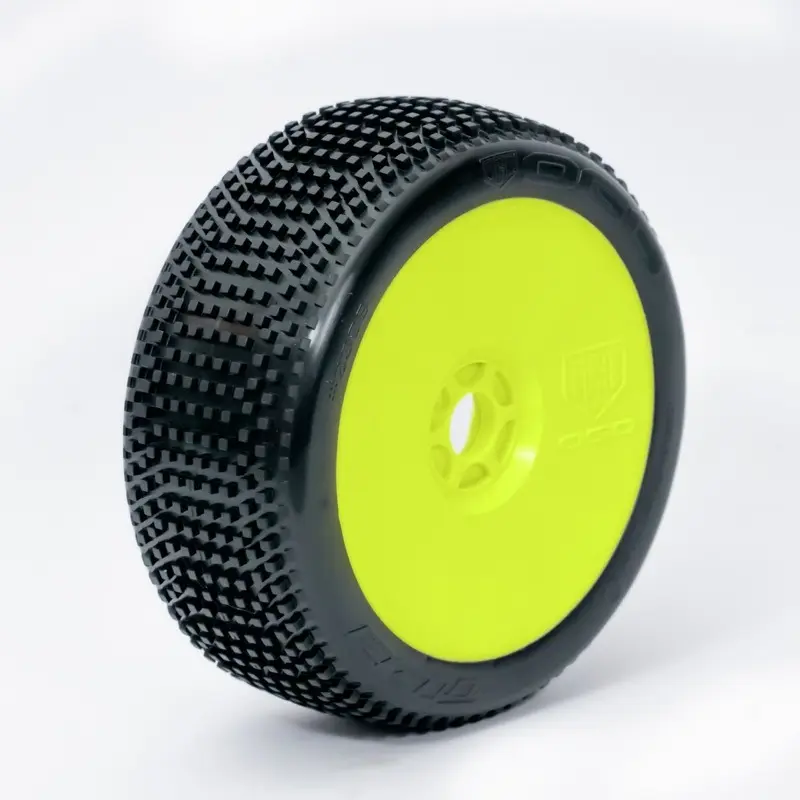 1:8 Buggy TIDE MEDIUM/SOFT "V2" pre-mounted yellow (2) – RC Wheels & Tyres