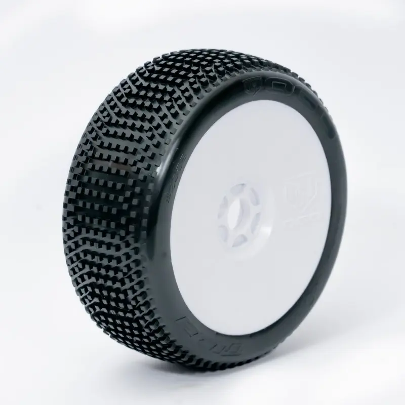1:8 Buggy TIDE MEDIUM/SOFT pre-mounted white ""B1COMP"" (2) – RC Wheels & Tyres