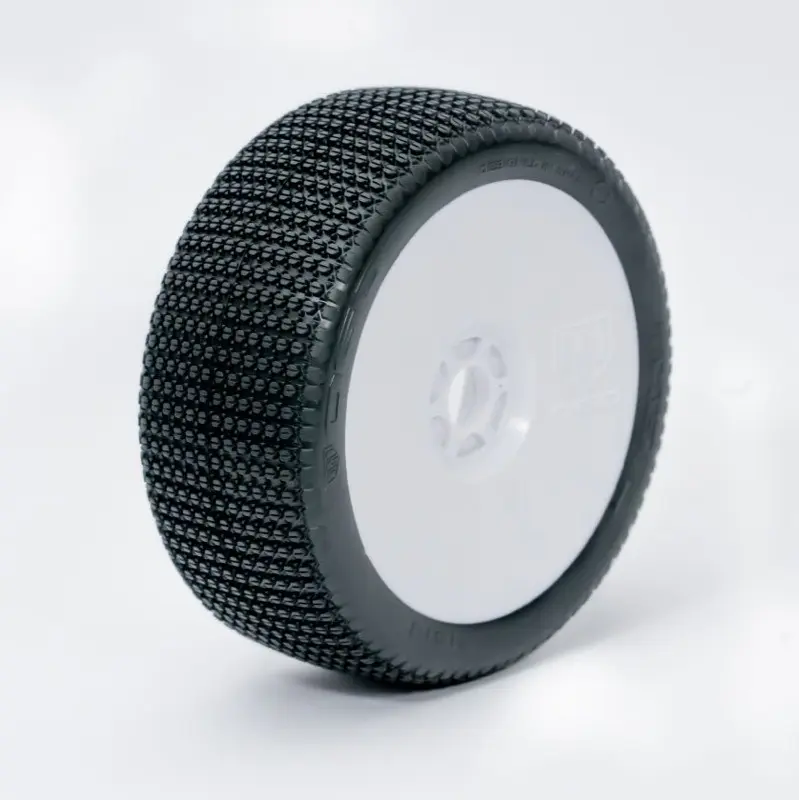 1:8 Buggy TWISTER SUPER SOFT "V2" pre-mounted white (2) – RC Wheels & Tyres