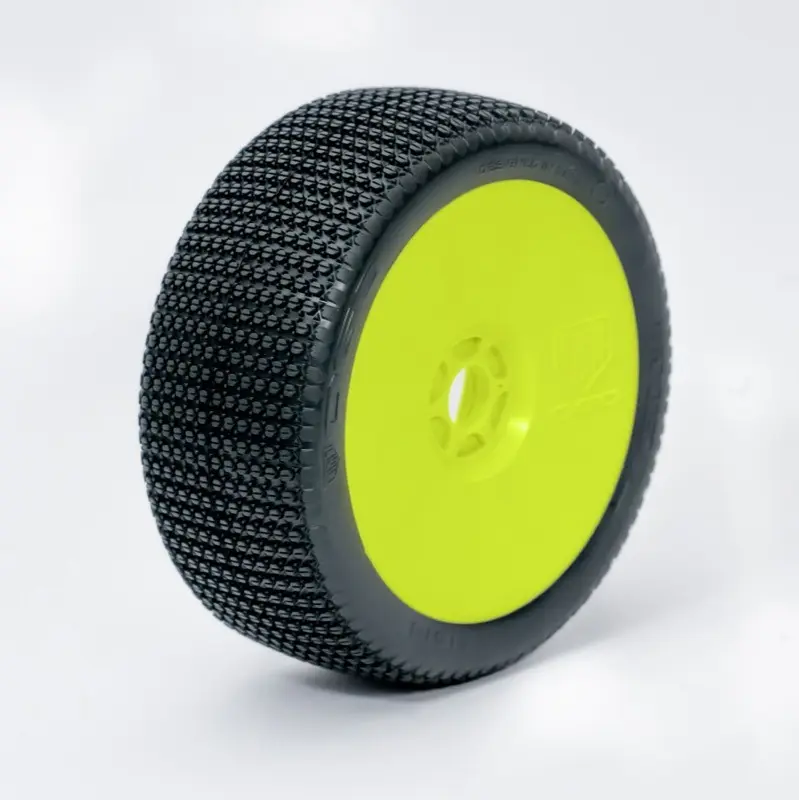 1:8 Buggy TWISTER ULTRA SOFT "V2" pre-mounted yellow (2) – RC Wheels & Tyres