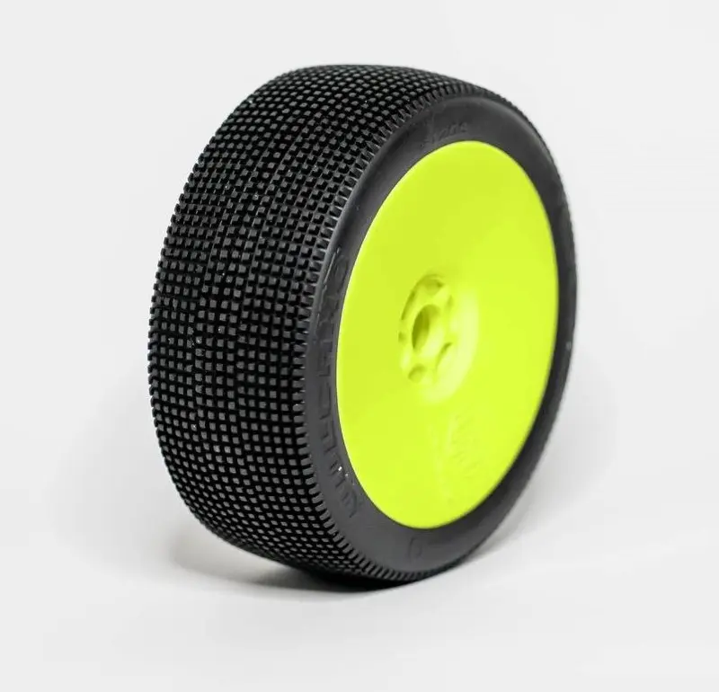 1:8 Buggy VULCANO MEDIUM/SOFT "V2" pre-mounted yellow (2) – RC Wheels & Tyres