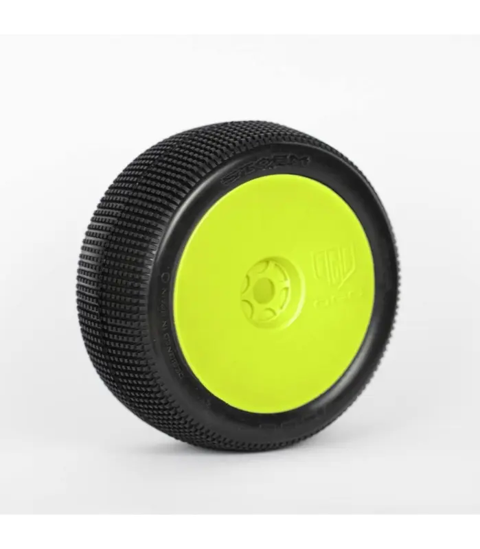 1:8 Truggy STROM MEDIUM/SOFT pre-mounted yellow ""B1COMP"" (2) – RC Wheels & Tyres