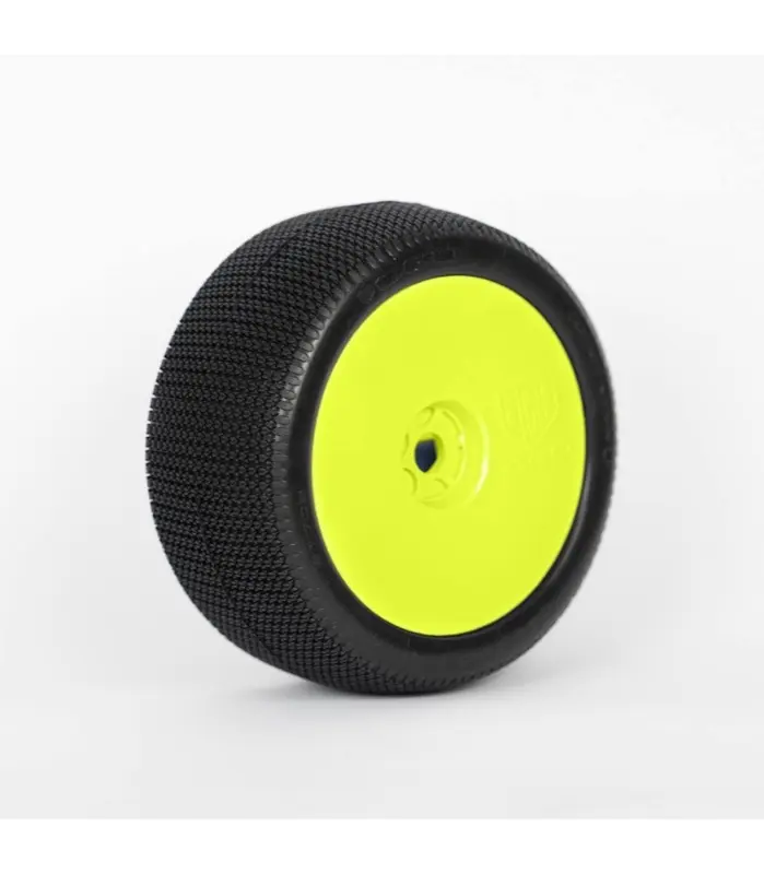 1:8 Truggy TWISTER MEDIUM/SOFT pre-mounted yellow ""B1COMP"" (2) – RC Wheels & Tyres