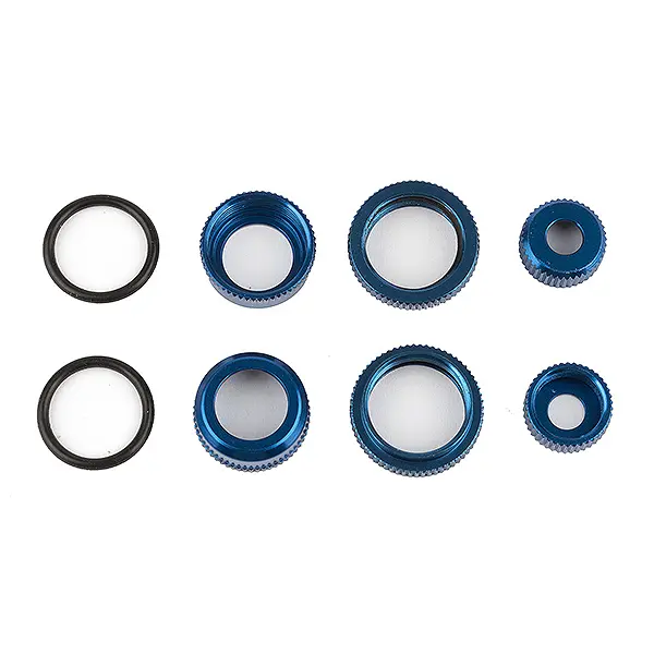 Team Associated Reflex 14B/14T Ft Shock Caps/Collars Bl. Alum – Team Associated Parts