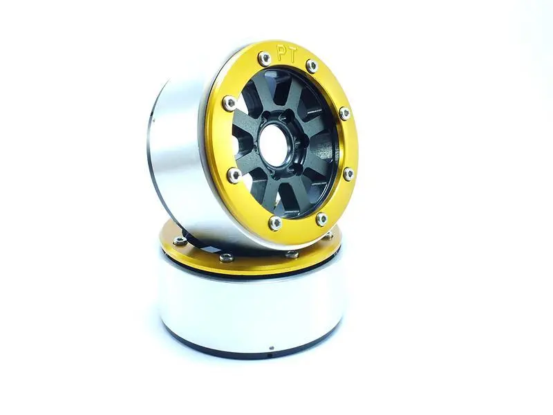 RC Crawler wheels Beadlock Wheels HAMMER Black/Gold 1.9 (2) w/o Hub – RC Wheels & Tyres