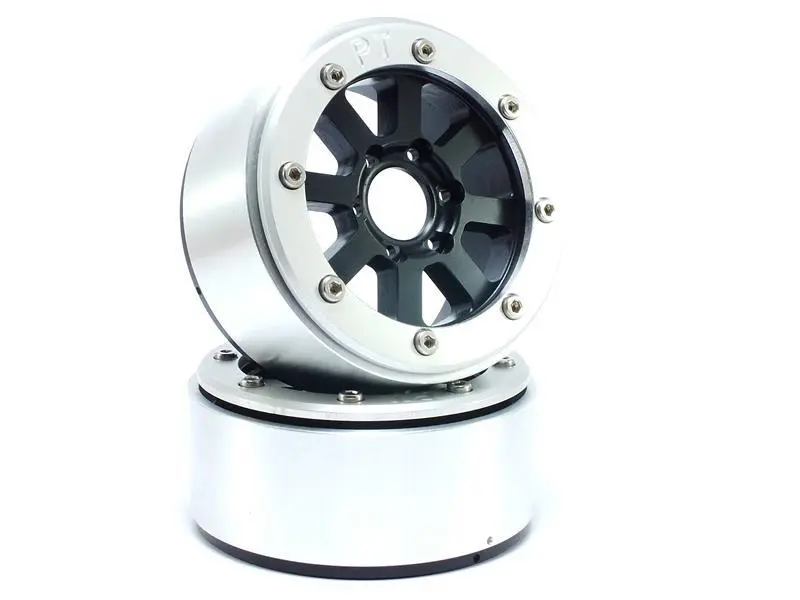 RC Crawler wheels Beadlock Wheels HAMMER Black/Silver 1.9 (2) w/o Hub – RC Wheels & Tyres