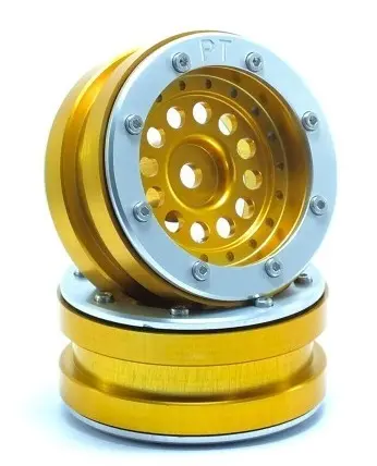 RC Crawler wheels Beadlock Wheels PT-Bullet Gold/Silver 1.9 (2 pcs) – RC Wheels & Tyres