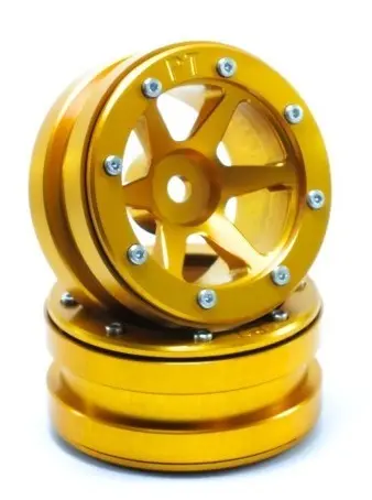 RC Crawler wheels Beadlock Wheels PT- Slingshot Gold/Gold 1.9 (2 pcs) – RC Wheels & Tyres