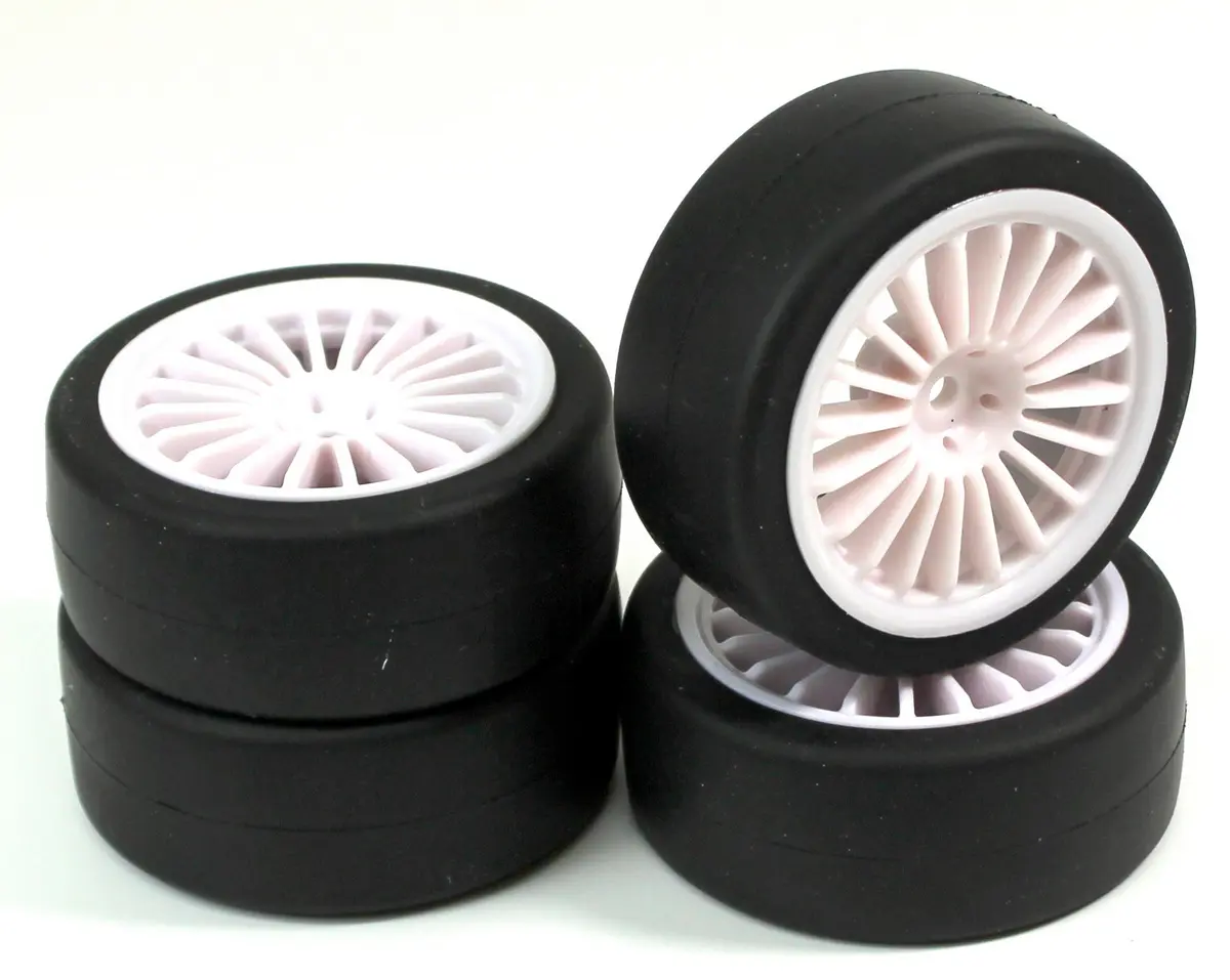 Wheel Set Onroad "20 Spoke / Slick" white 1:10 (4 pcs) – RC Wheels & Tyres