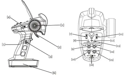 Absima Radio CR4S-V2 transmitter and reciever set – RC Transmitters