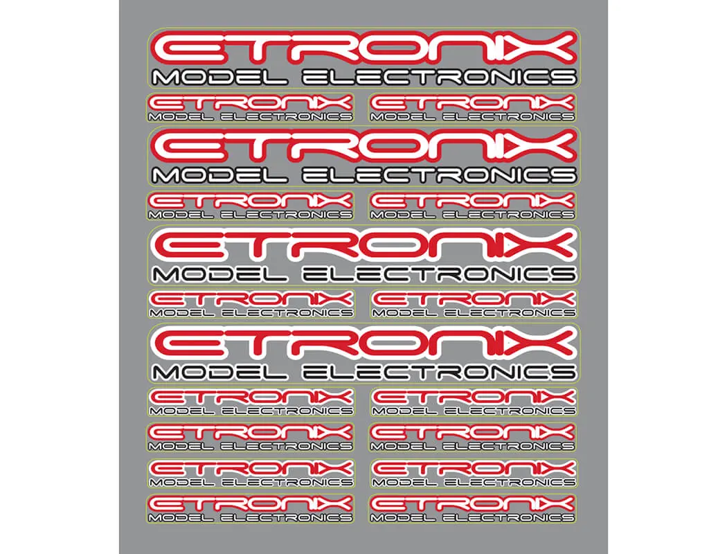 Etronix Mini Decal Sheet – view 2