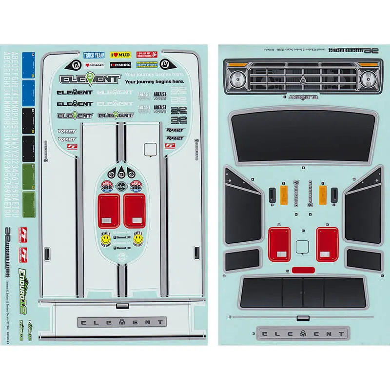 Element Rc Enduro12 Sendero Decal Sheets