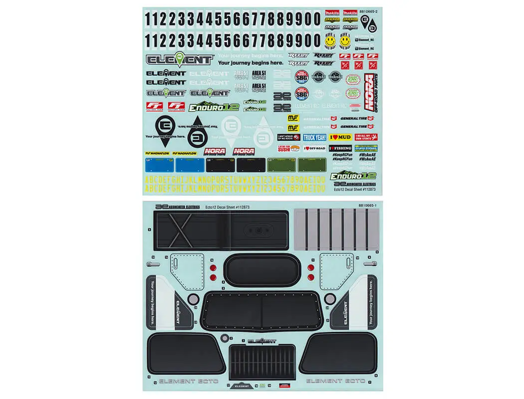Element Rc Enduro 12 Ecto Decal Sheet – view 2