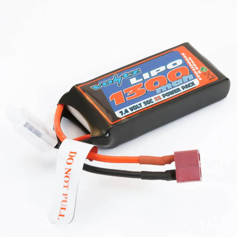 Voltz 1300mah 2s 7.4V 30c Lipo Battery (Deans Connector)
