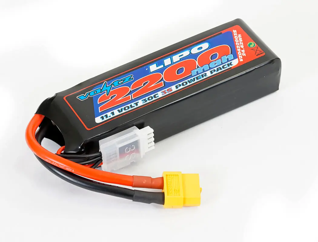 Voltz 2200mah 11.1V 30c Lipo Battery W/Xt60 – view 2