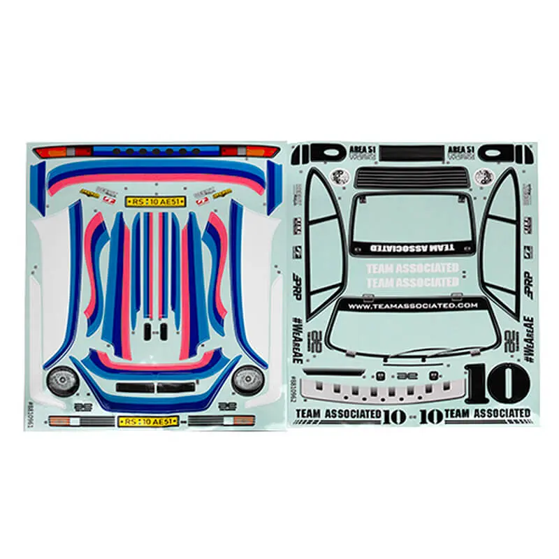 Team Associated Rc10 Rally 4x4 Decal Set