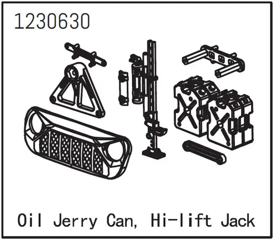 Grill, Oil Jerry Can and High Lift Jack