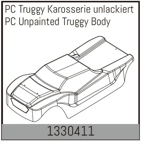 Pc Unpainted Truggy Body