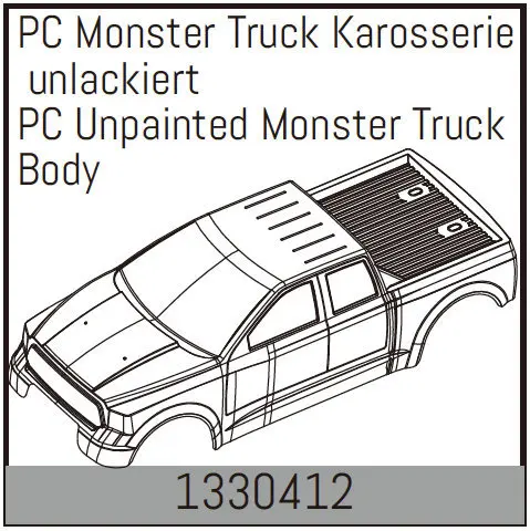 Pc Unpainted Monster Truck Body