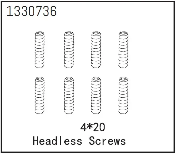 Headless Screws M4*20 (8) - Bronx
