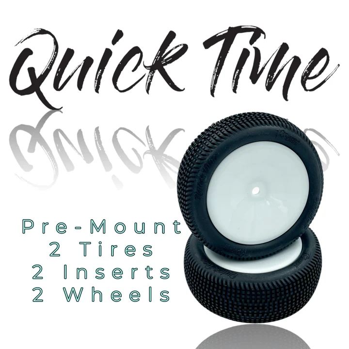 Pro-Motion Quicktime 2wd 2.2” Front Tyres Pre-Mount White