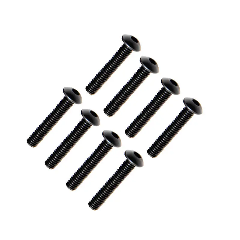 FTX Button Head Hex Screw M4 x 20mm (8pc)