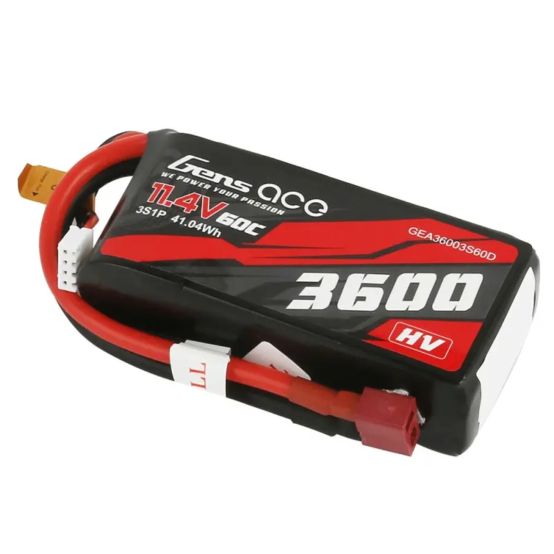 Gens Ace Bashing Crawler LiPo 3S 11.4V 3600mAh 60C (Deans) 89x42x26mm 218g