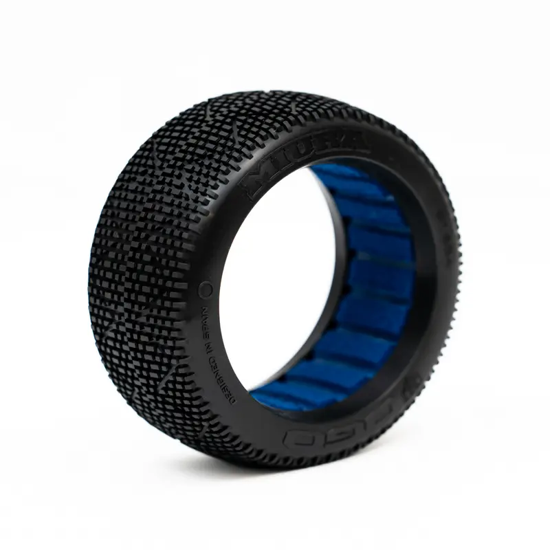 OGO Racing Tires 1:8 BUGGY MIURA CLAY SUPER SOFT V2 RUBBER+INSERT 2PCS (1824CSS)