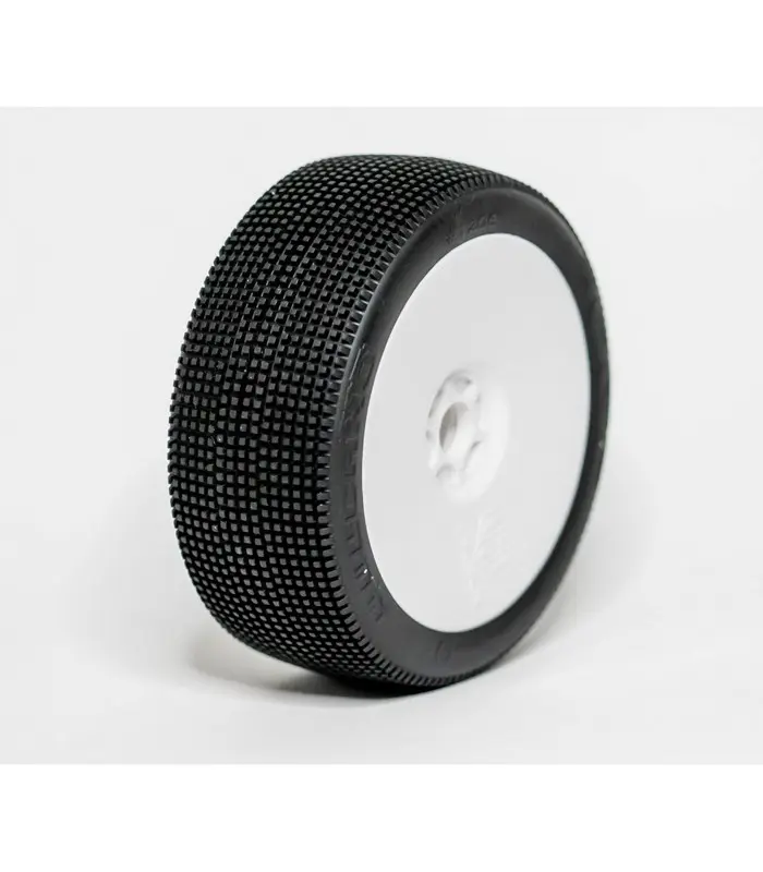 OGO Racing Tires 1:8 Buggy VULCANO HARD "V2" pre-mounted white (2) (B1206GHW)