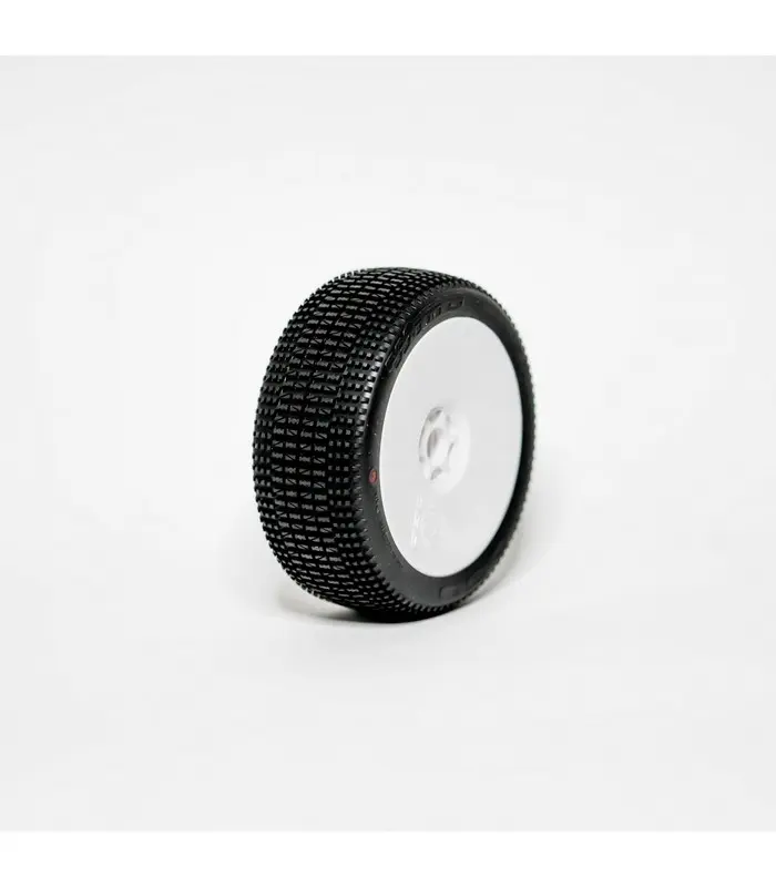 OGO Racing Tires 1:8 Buggy WIND HARD "V2" pre-mounted white (2) (B2207GHW)
