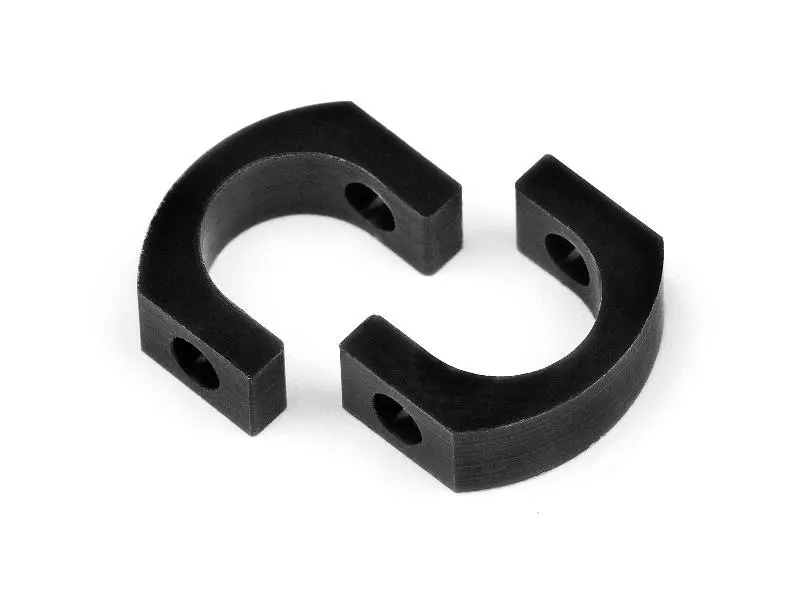 HB Racing POM CUP JOINT ADAPTER (2MMHOLE/BLACK/2PCS) (HB68822)