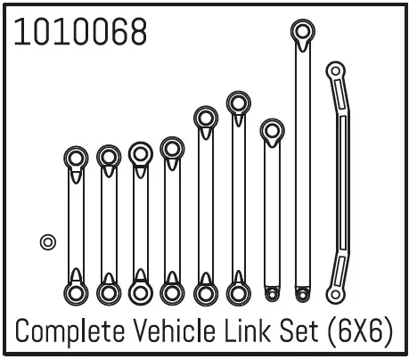 Hobby Plus Complete Vehicle Link Set (6X6) (HBP240088)