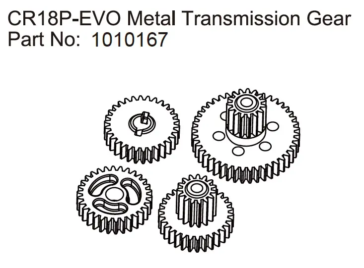 Hobby Plus Metal Transmission Gears - EVO 1:18 (HBP240305)