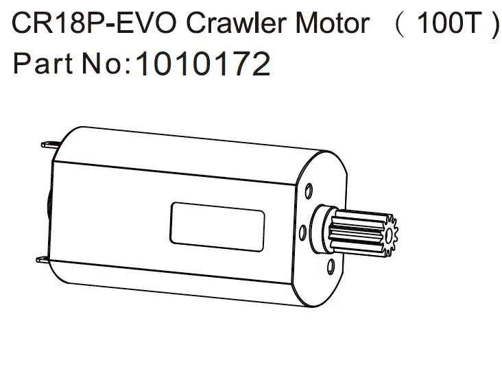 Hobby Plus 130 Crawler Motor (100T) - EVO 1:18 (HBP240312)