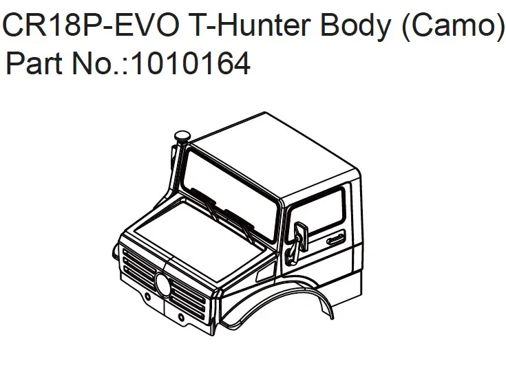 Hobby Plus T-Hunter PC Body (camo) - EVO 1:18 (HBP240357)
