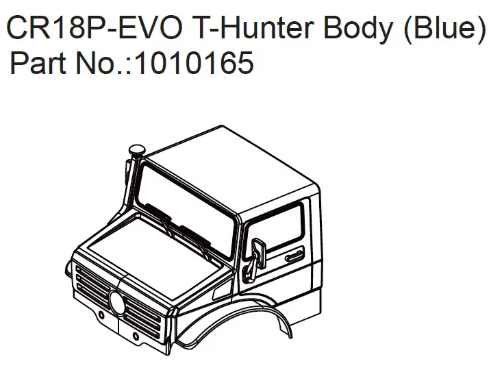 Hobby Plus T-Hunter PC Body (blue) - EVO 1:18 (HBP240358)