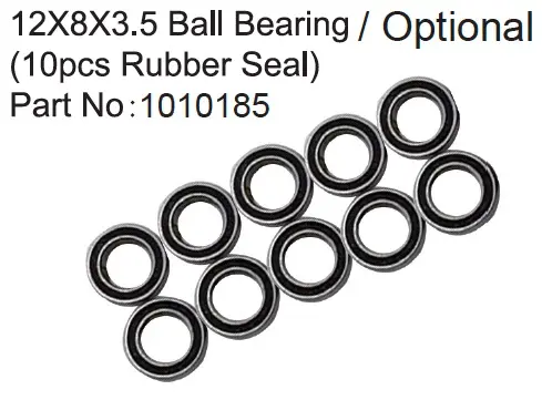 Hobby Plus 12X8X3.5 Ball Bearing ( 10pcs Rubber Seal ) (HBP240367)