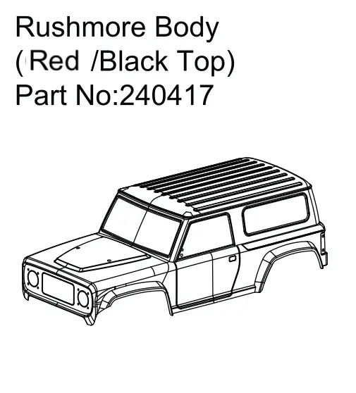 Hobby Plus Rushmore Body (Red/Black) (HBP240417)