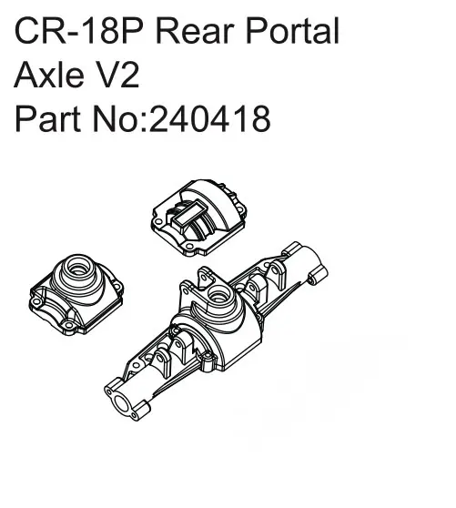Hobby Plus CR-18P Rear Portal Axle V2 (HBP240418)