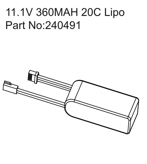 Hobby Plus 11.1V 360MAH 20C Lipo (HBP240491)