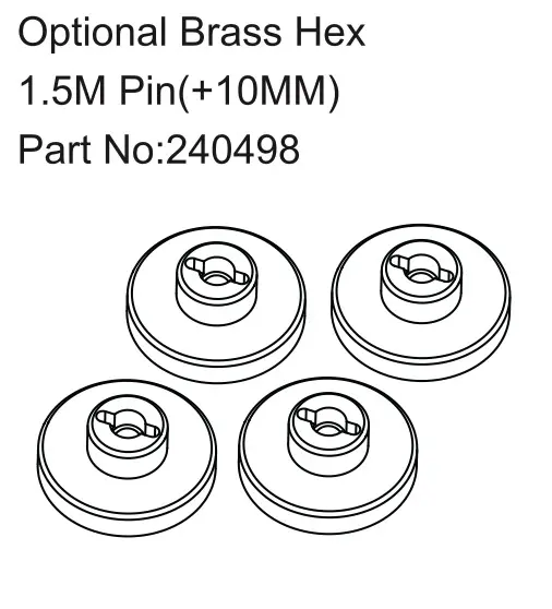 Hobby Plus Optional Brass Hex 1.5mm Pin ( +10MM ) (HBP240498)