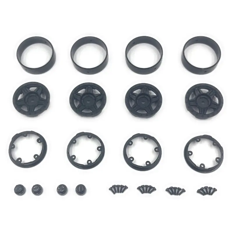 Hobby Plus Deep Star Bead Lock Wheel ( 1.2 ) Black (HBP240500)