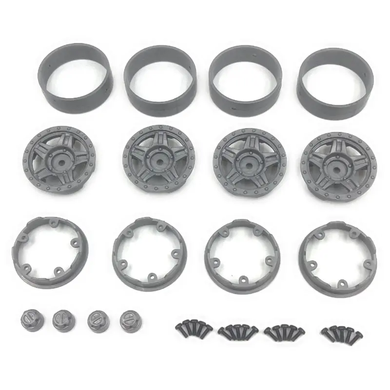Hobby Plus Deep Star Bead Lock Wheel ( 1.2 ) Grey (HBP240501)