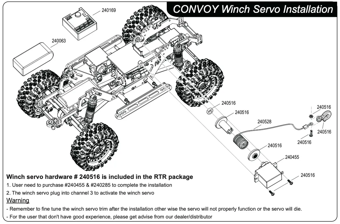 Hobby Plus Winch String & Hook for CR18P (HBP240528)