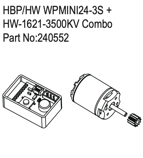 Hobby Plus HBP/HW WPMINI24-3S + HW-1621-3500KV Combo (HBP240552)