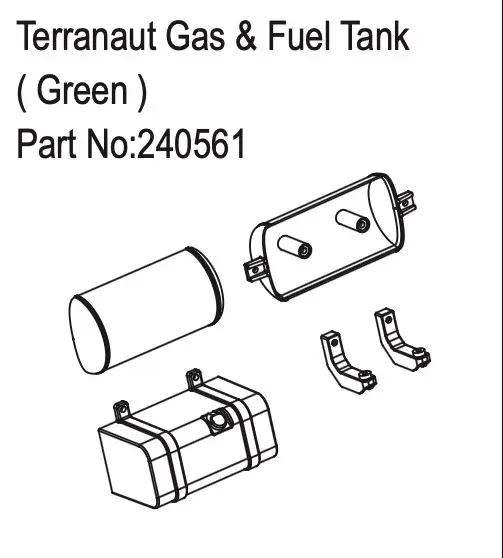 Hobby Plus Terranaut Gas & Fuel Tank ( Green ) (HBP240561)