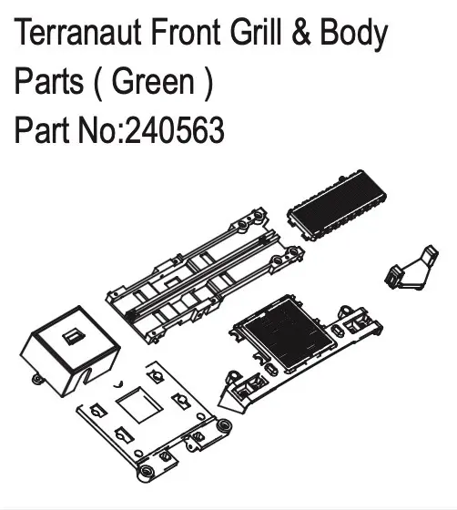 Hobby Plus Terranaut Front Grill & Body Parts ( Green ) (HBP240563)